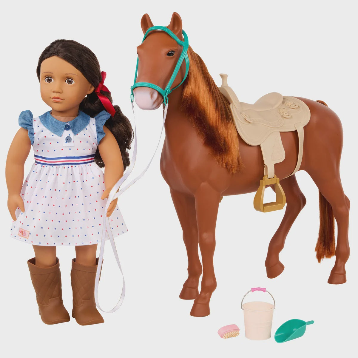 Our Generation 18 inch Doll and Horse Set Daria and Saddlebred Horse