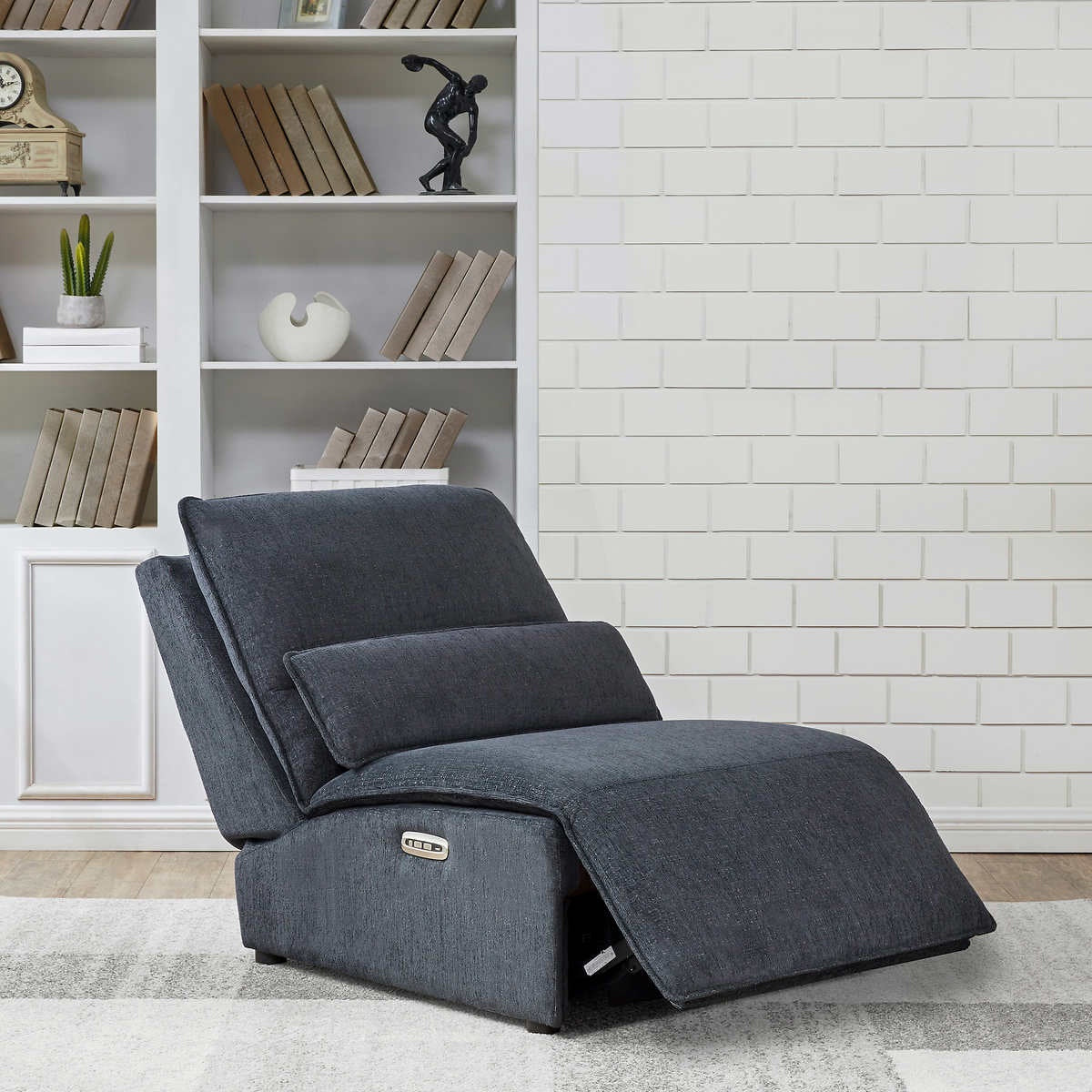 Modern Fabric Armless Power Recliner