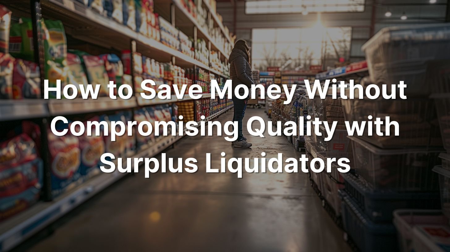 How to Save Money Without Compromising Quality with Surplus Liquidators