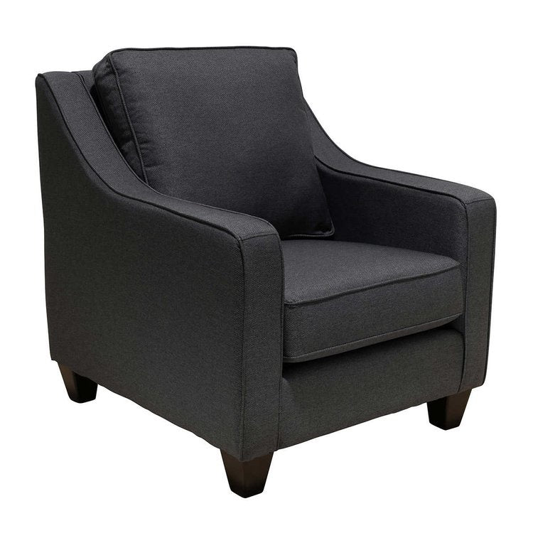 Minhas Fabric Accent Chair, Dark Grey