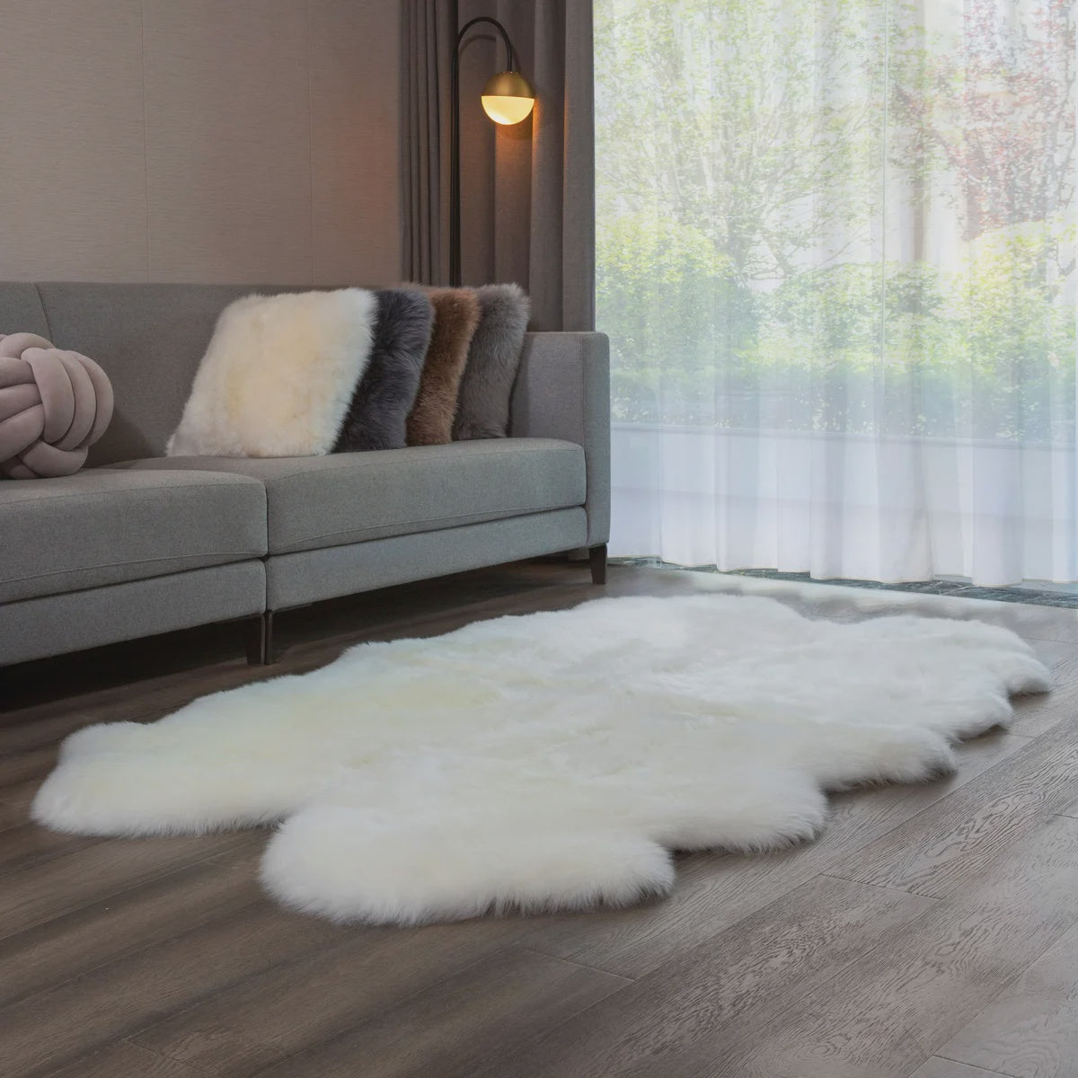 Windward Quad Sheepskin Rug