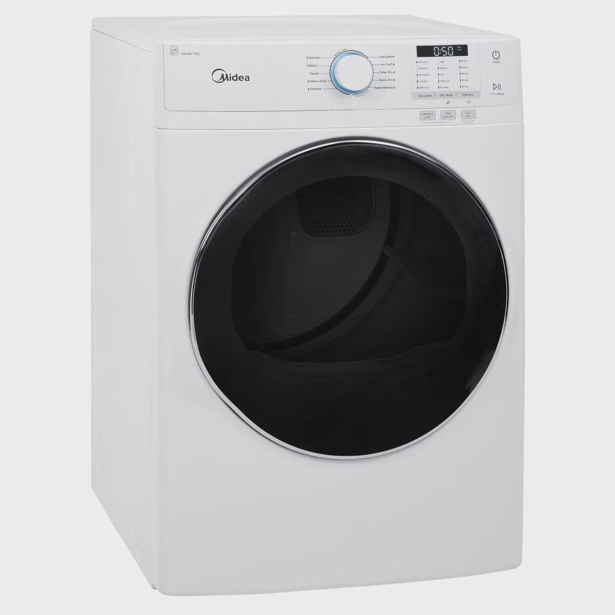 Midea 8.0 cu ft. White Electric Dryer with Stacking Kit