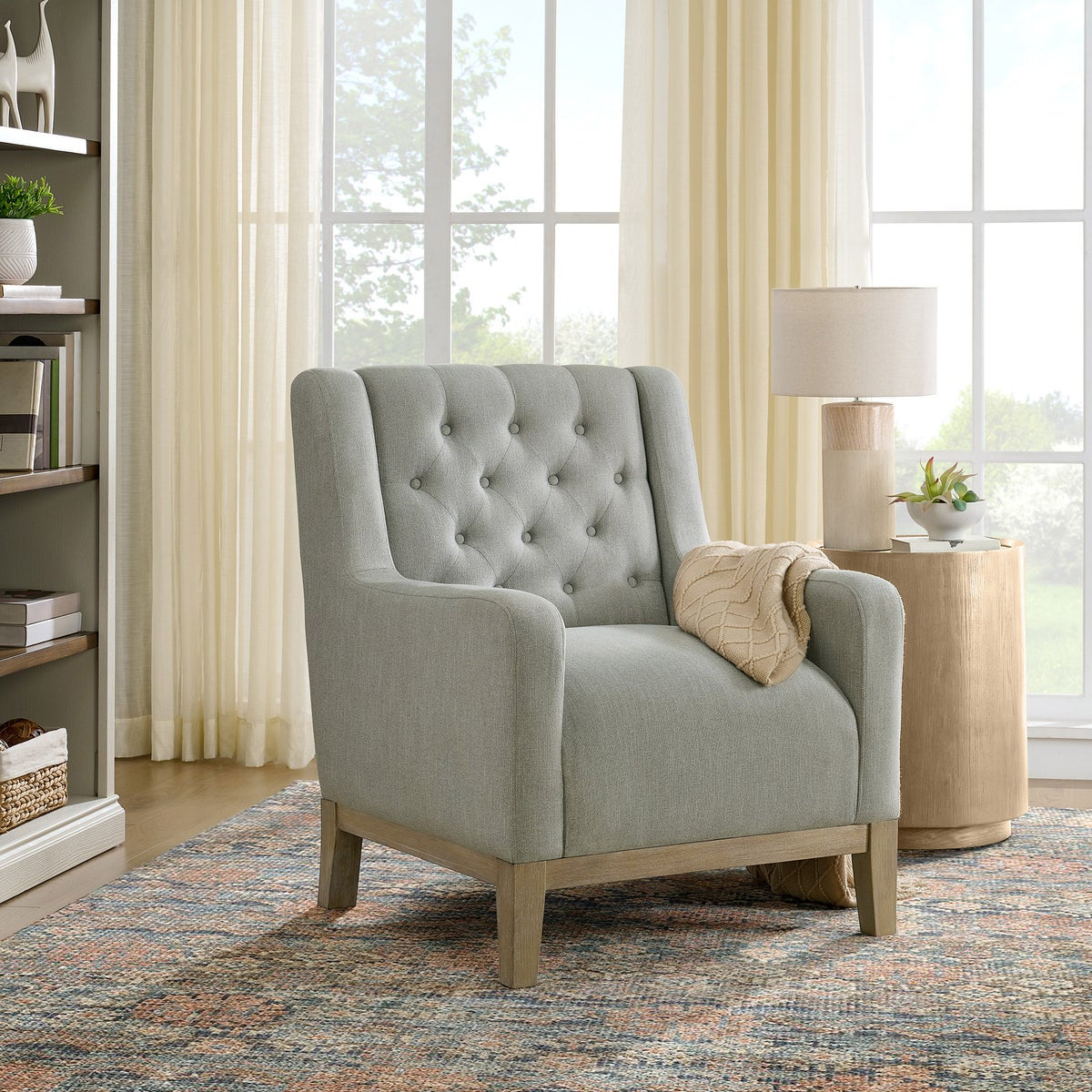 Gabriella Grey Accent Armchair