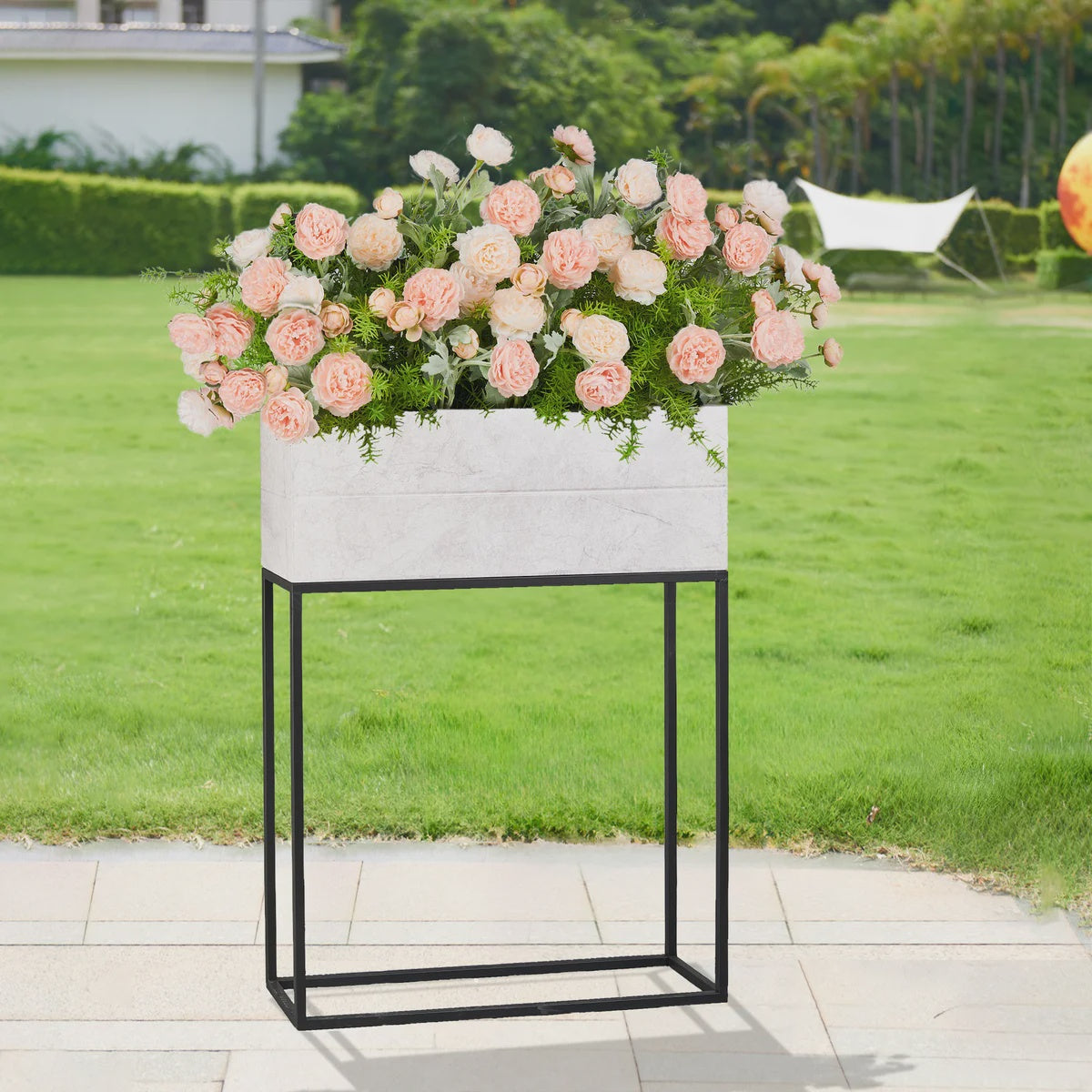 Metal Planter, 33.4” Height