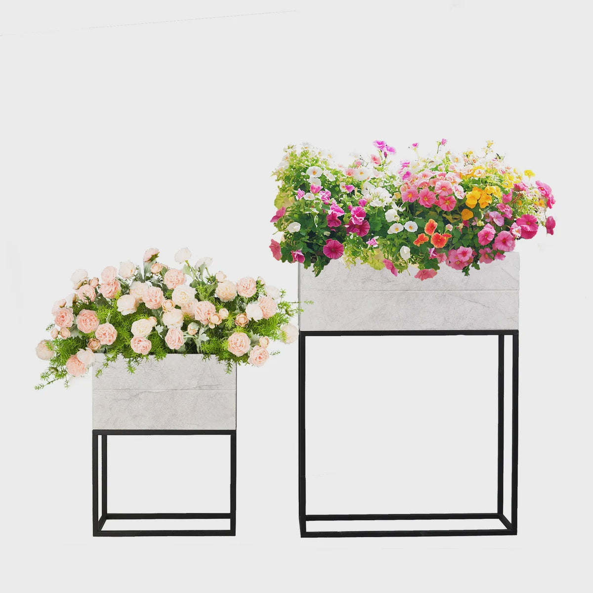 Metal Planters, 2-pack