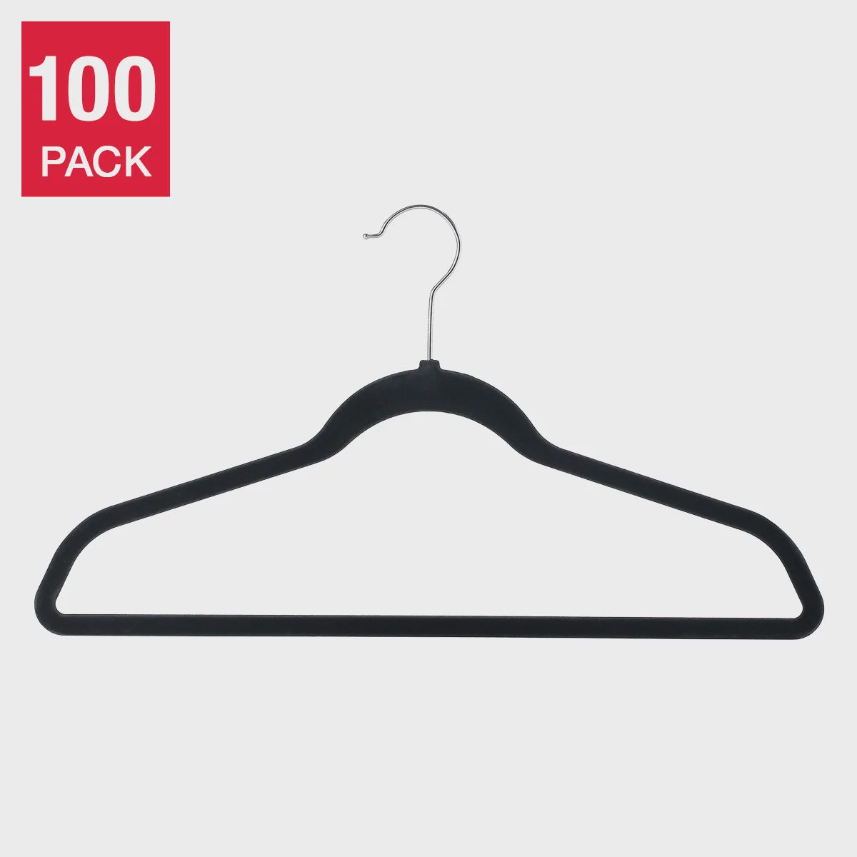 100 Non-Slip Flocked Hangers