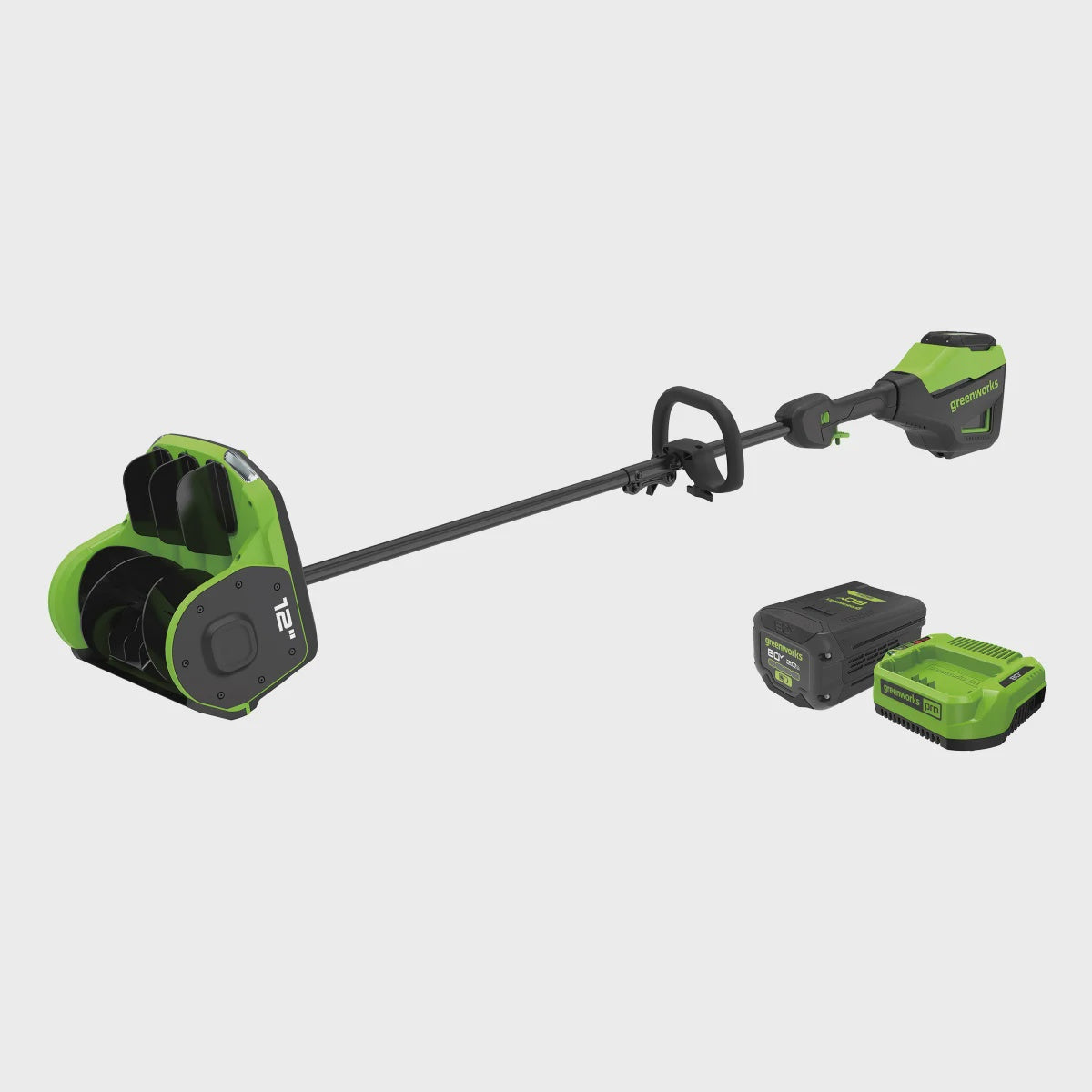 Greenworks 80V 12" Brushless Snow Shovel with Directional Vanes, 2.0Ah Battery and Charger Included