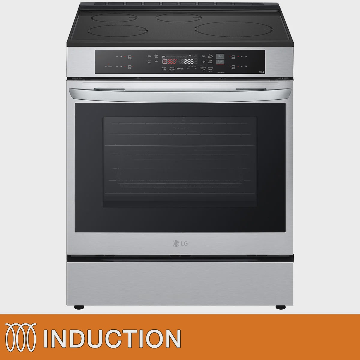 LG 30 in 6.3 cu. ft. Stainless Steel Slide-in Induction Range With True Convection