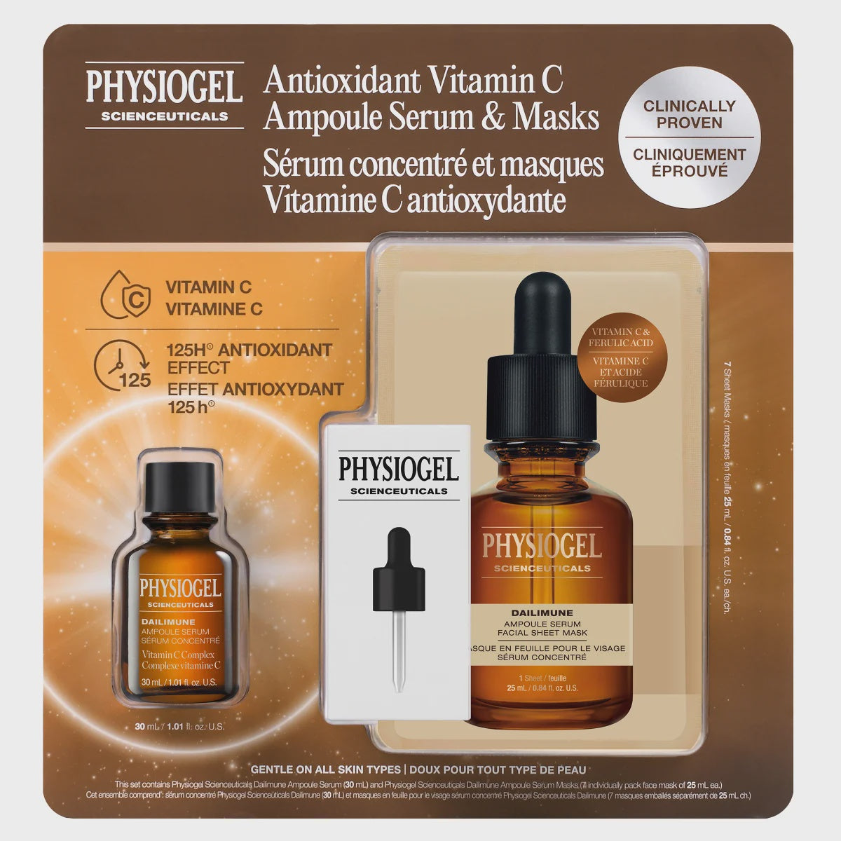 Physiogel Scienceuticals Ampoule Set, 30 mL + 7 masks