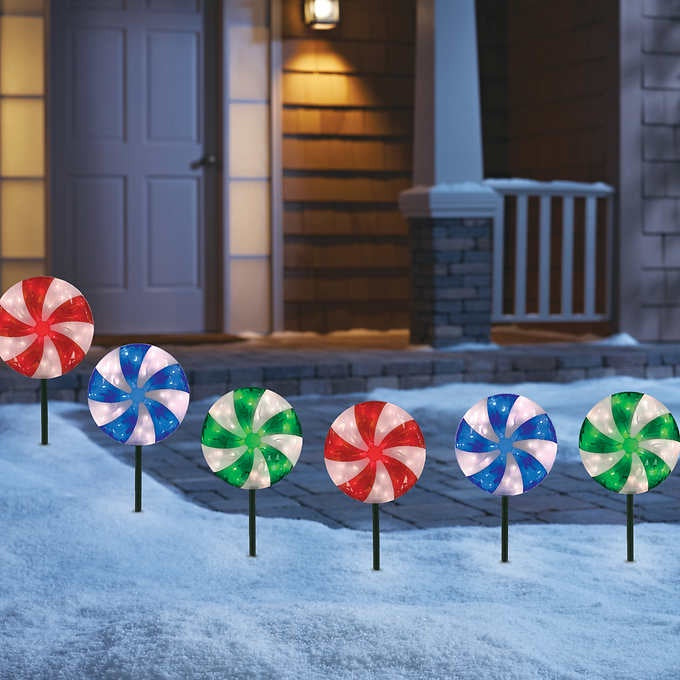 Set of 6 LED Lawn Stakes