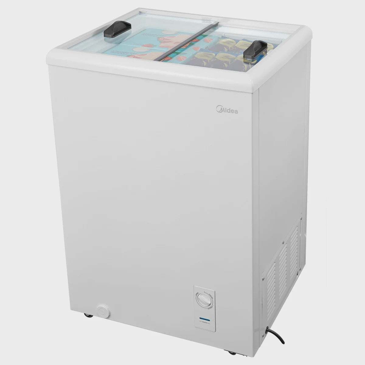 Midea 3.0 cu ft. White Commercial Ice Cream Convertible Freezer or Refrigerator with Removable Storage Basket