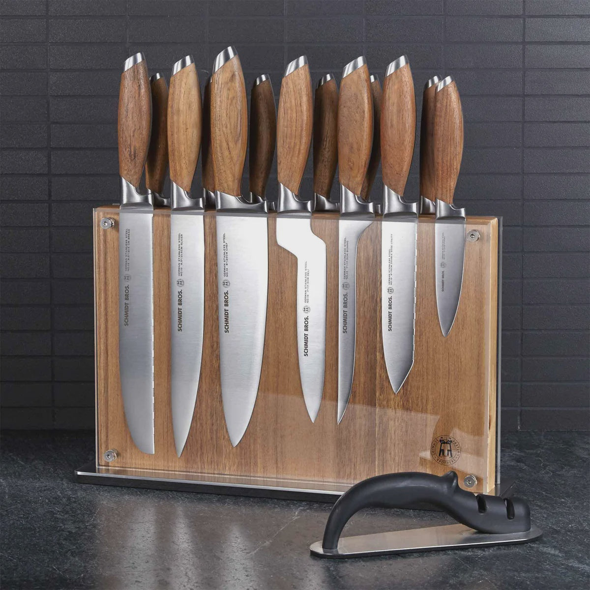 Schmidt Brothers Bonded Teak Knife Set, 15 piece