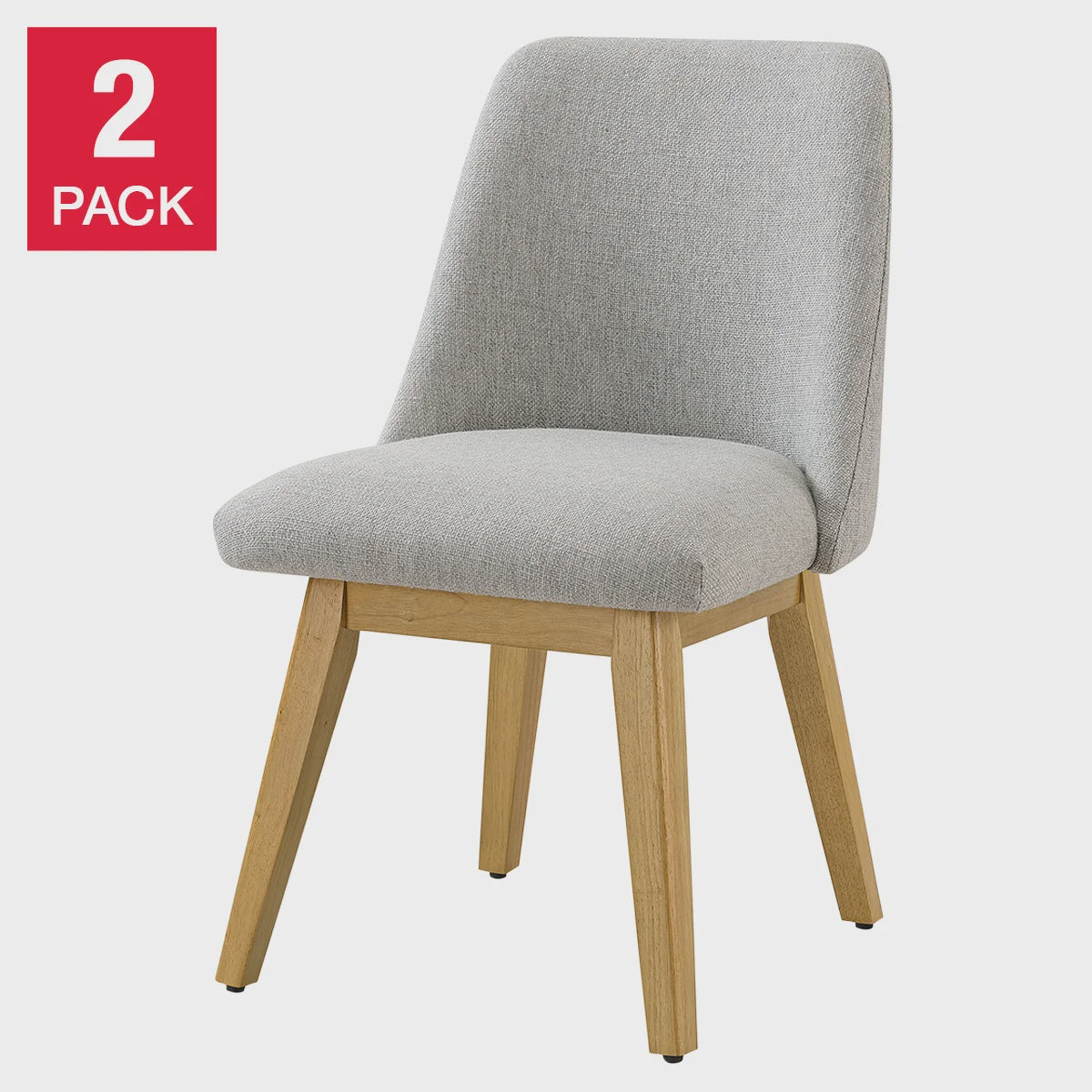 Aiden & Ivy Destin Fabric Dining Chair, 2-pack, Light Grey