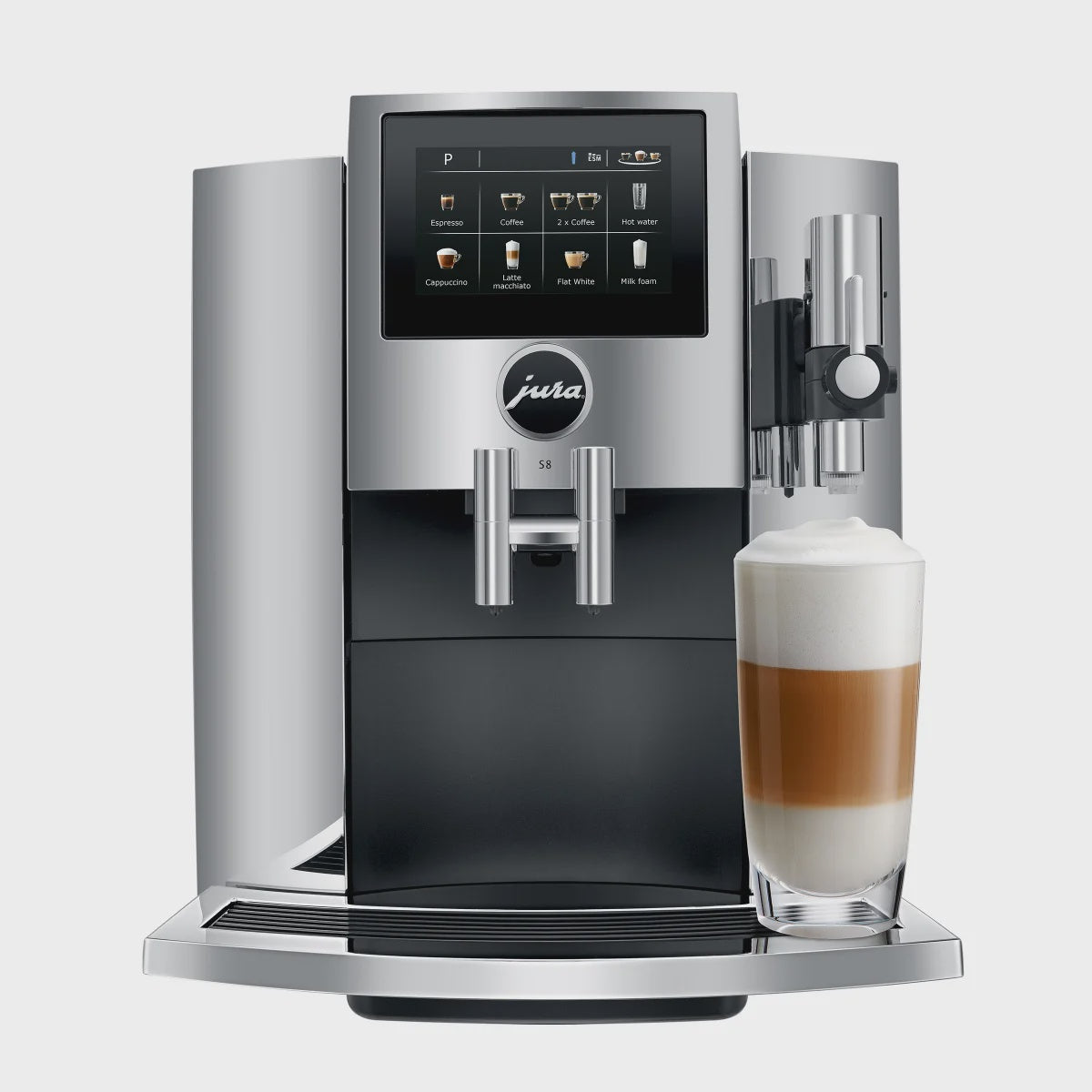 JURA S8 Automatic Coffee Machine, Chrome