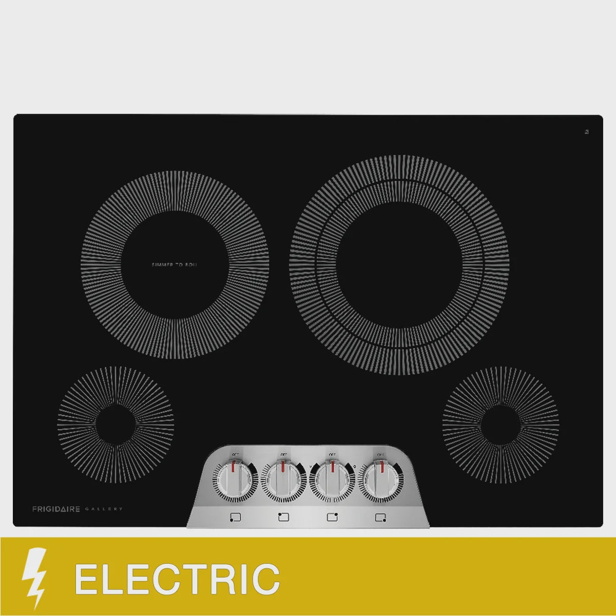 Frigidaire Gallery 30 in. Stainless Steel Electric 5 Element Cooktop with Backlit LED Knobs