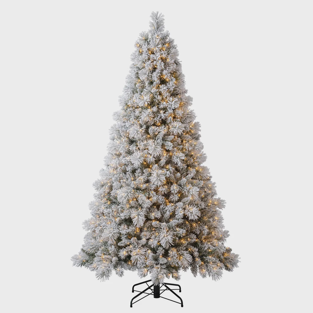 7.5 ft Pre-Lit Glitter Flocked Cashmere Artificial Christmas Tree, 1,150 Color-Changing Radiant Micro Twinkle LED Lights