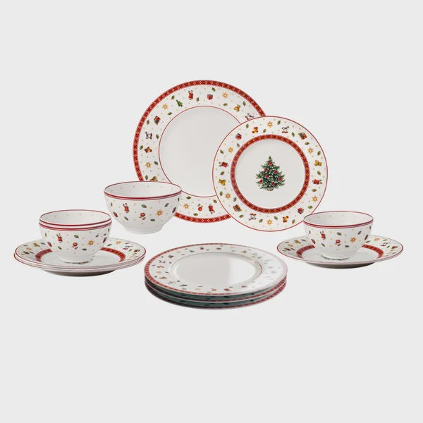 Villeroy & Boch 12pc Premium Porcelain Christmas Dinnerware Set