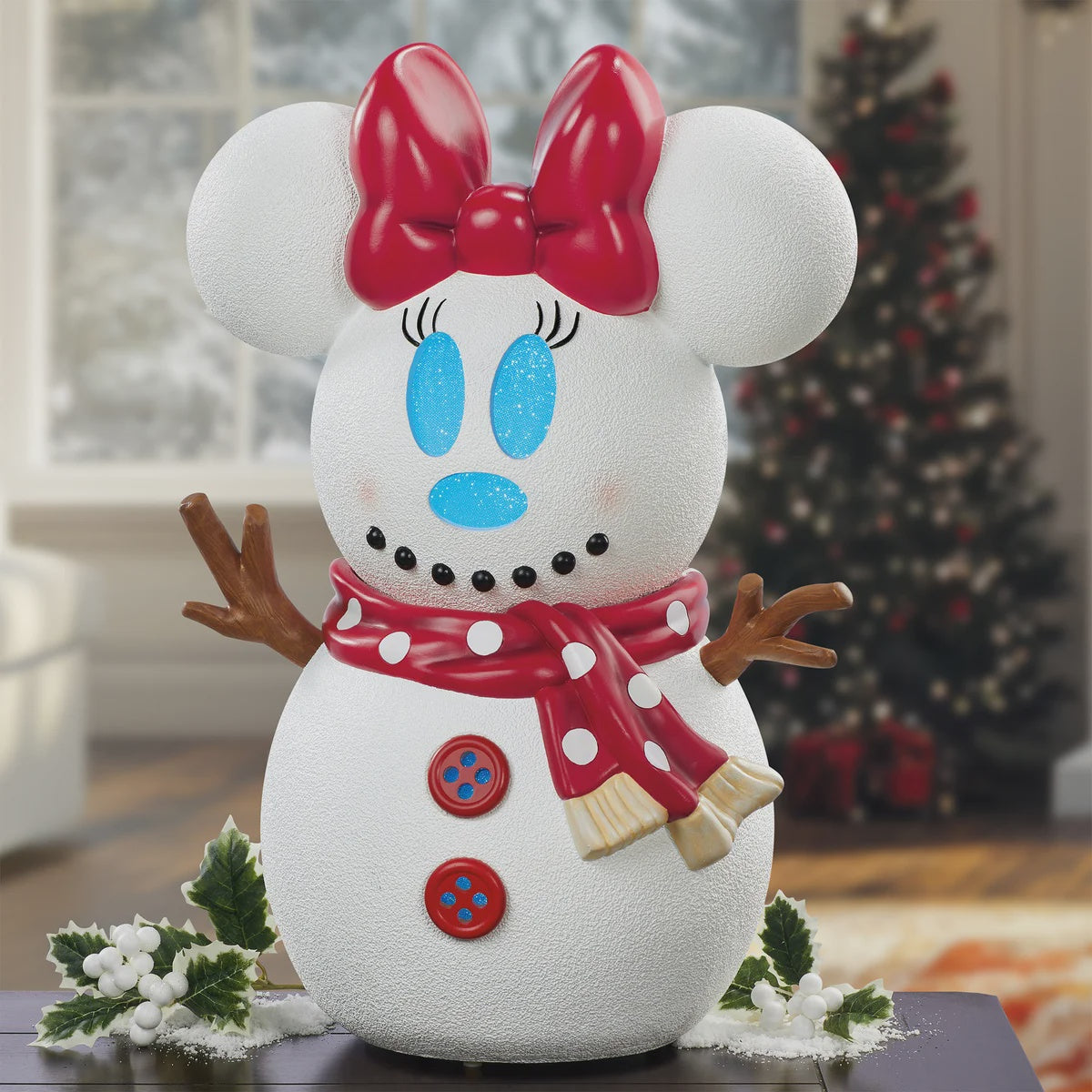 Disney Minnie Snowman with Lights and Music 57 cm (22.4 in.)