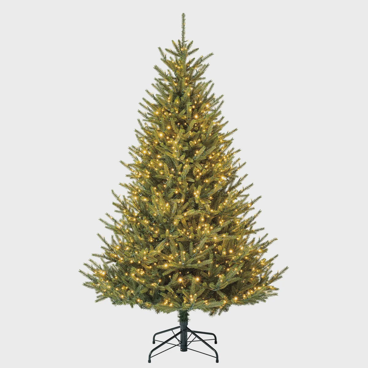 6.5 ft Pre-Lit Abies Artificial Christmas Tree, 1,050 Color-Changing Radiant Micro Twinkle LED Lights