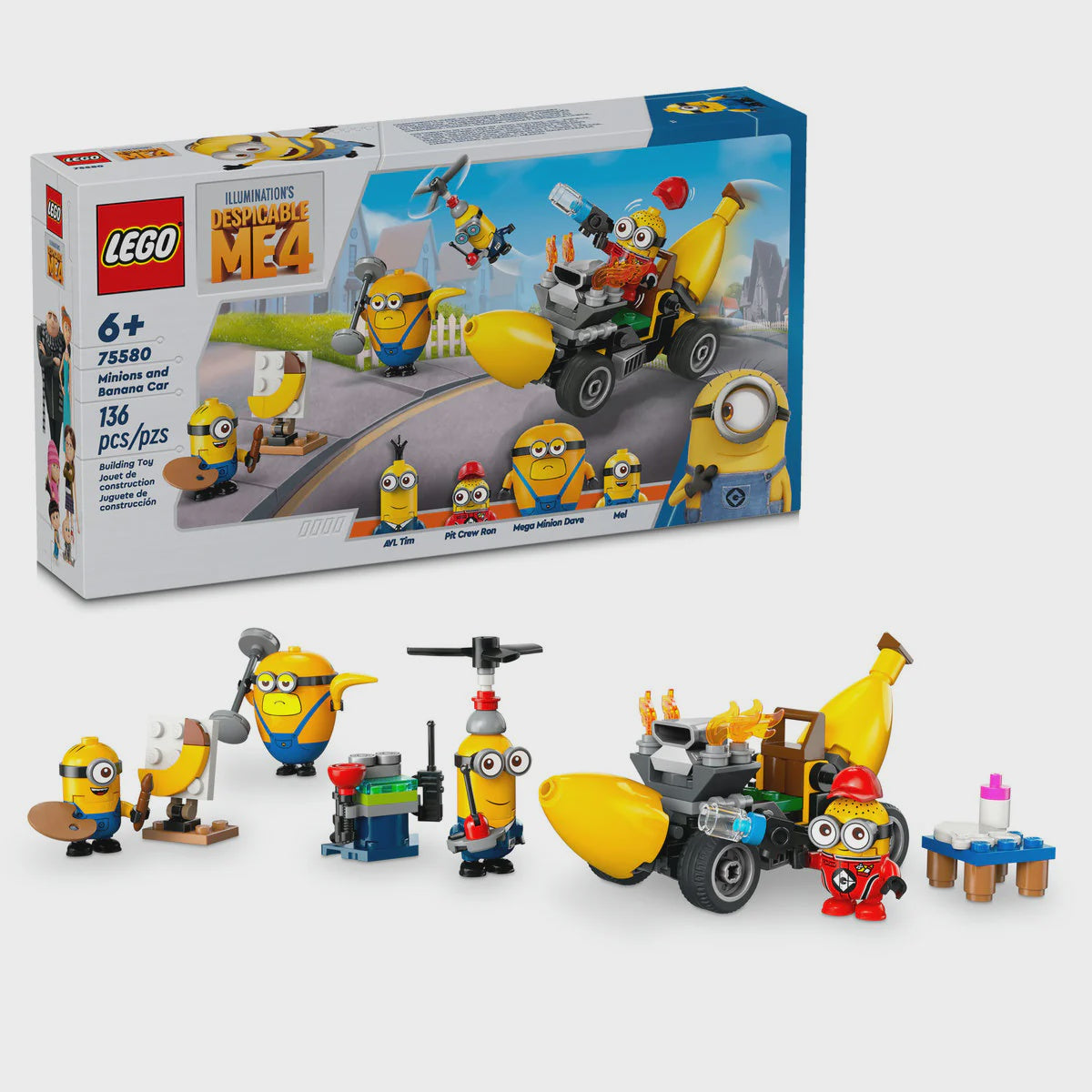 LEGO® Despicable Me 4 Minions and Banana Car 75580