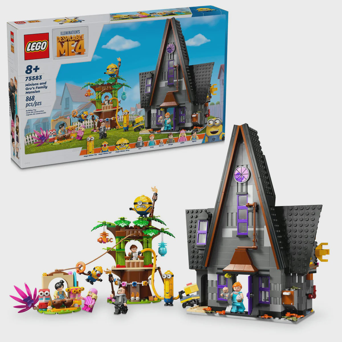 LEGO® Despicable Me 4 Minions and Gru's Family Mansion 75583