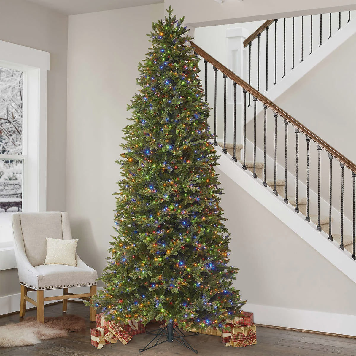 9 ft Pre-Lit Slim Aspen Artificial Christmas Tree