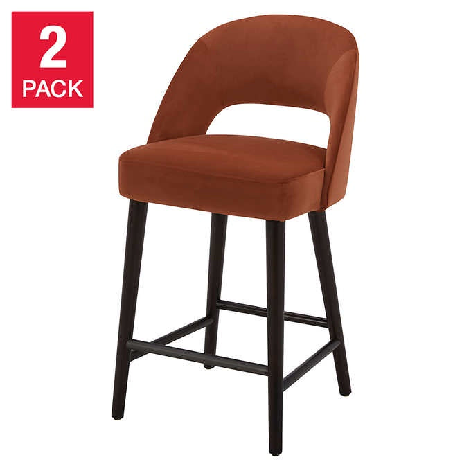 Aiden & Ivy Kobe Fabric Counter Stool, 2-pack