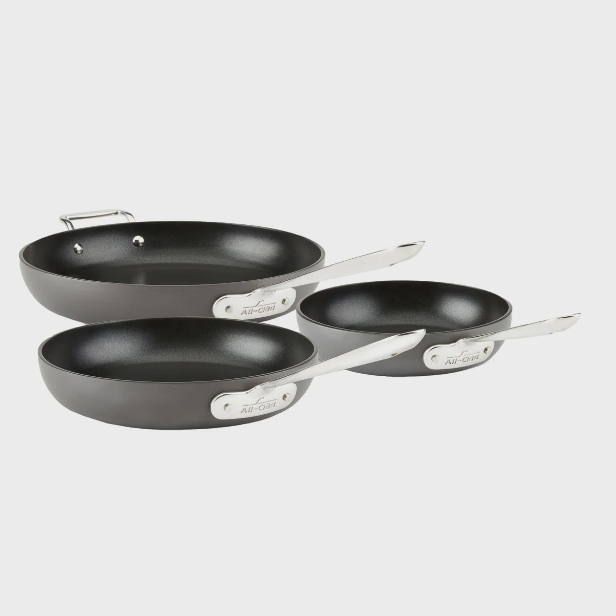 All-Clad Hard-Anodized Skillets, 3-piece