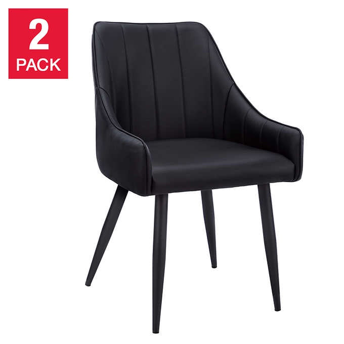 Ari Modern Dining Chair, 2-pack with Black Legs