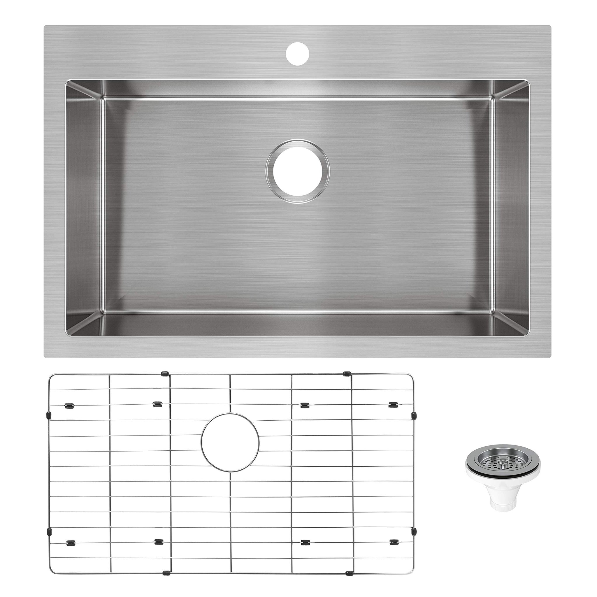 Artika Chelsea Single Sink - Stainless Steel - 20-in x 31-in x 9-in - Drop-In/Undermount