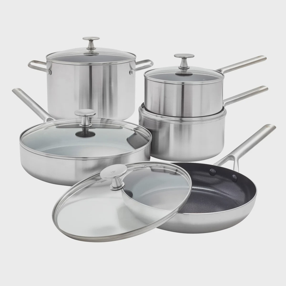 Blue Diamond Triple Steel Non-Stick Cookware Set, 10-piece