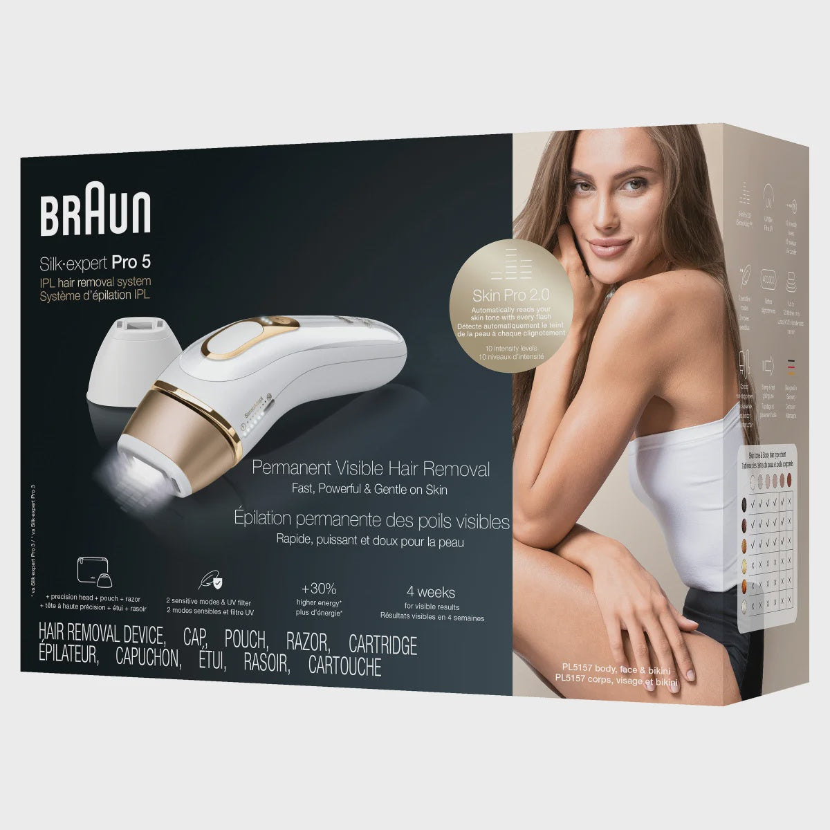 Braun IPL 5157 with 3-in-1 FaceSpa Pro 911 Epilator Bundle