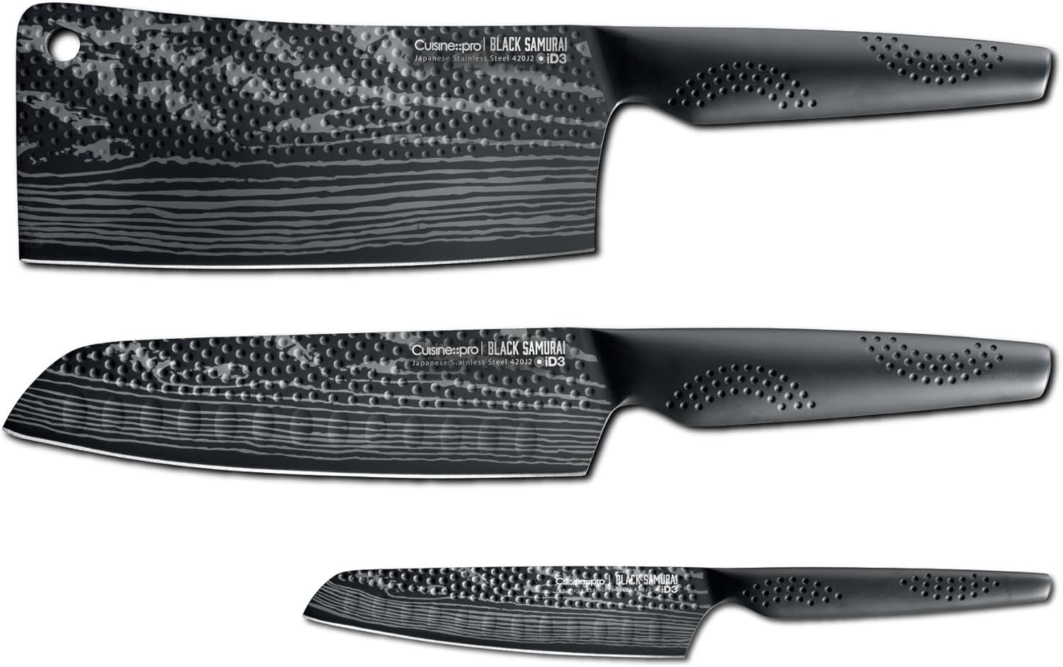CUISINE PRO® iD3 BLACK SAMURAI® Ultimate Knife Set Of 3