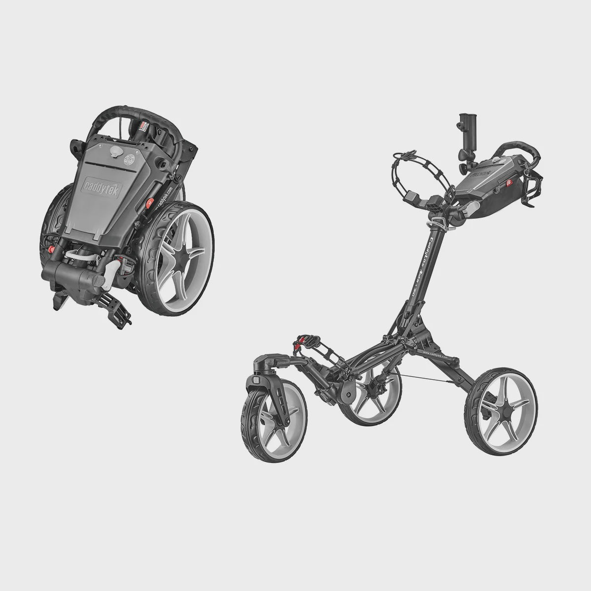 Caddytek 3 Wheel Golf Push Cart with Swivel Front Wheel