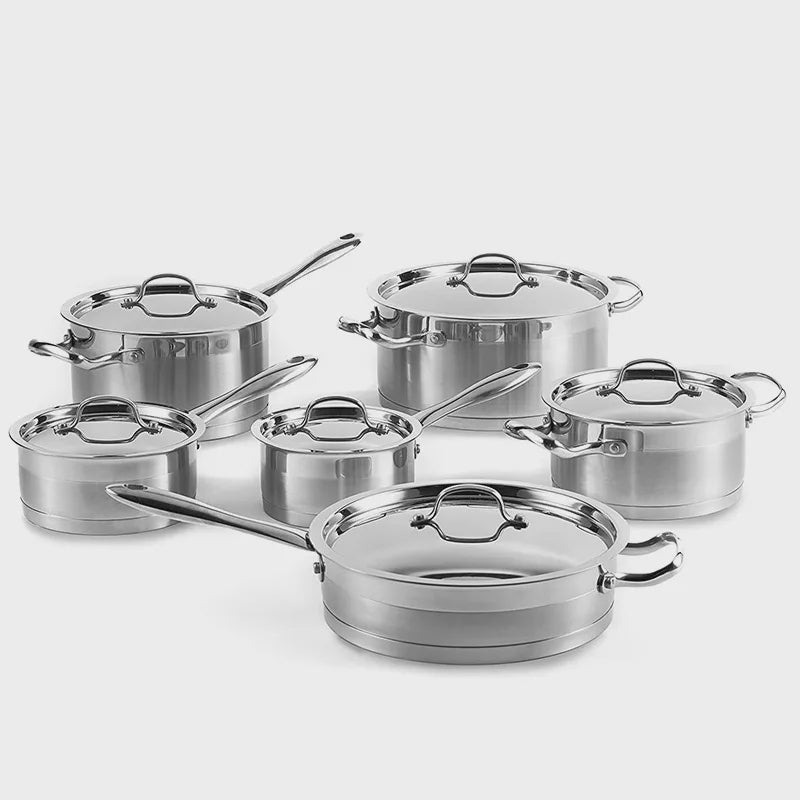 Lagostina Commercial Capsule Stainless Steel Cookware, 12 Piece set