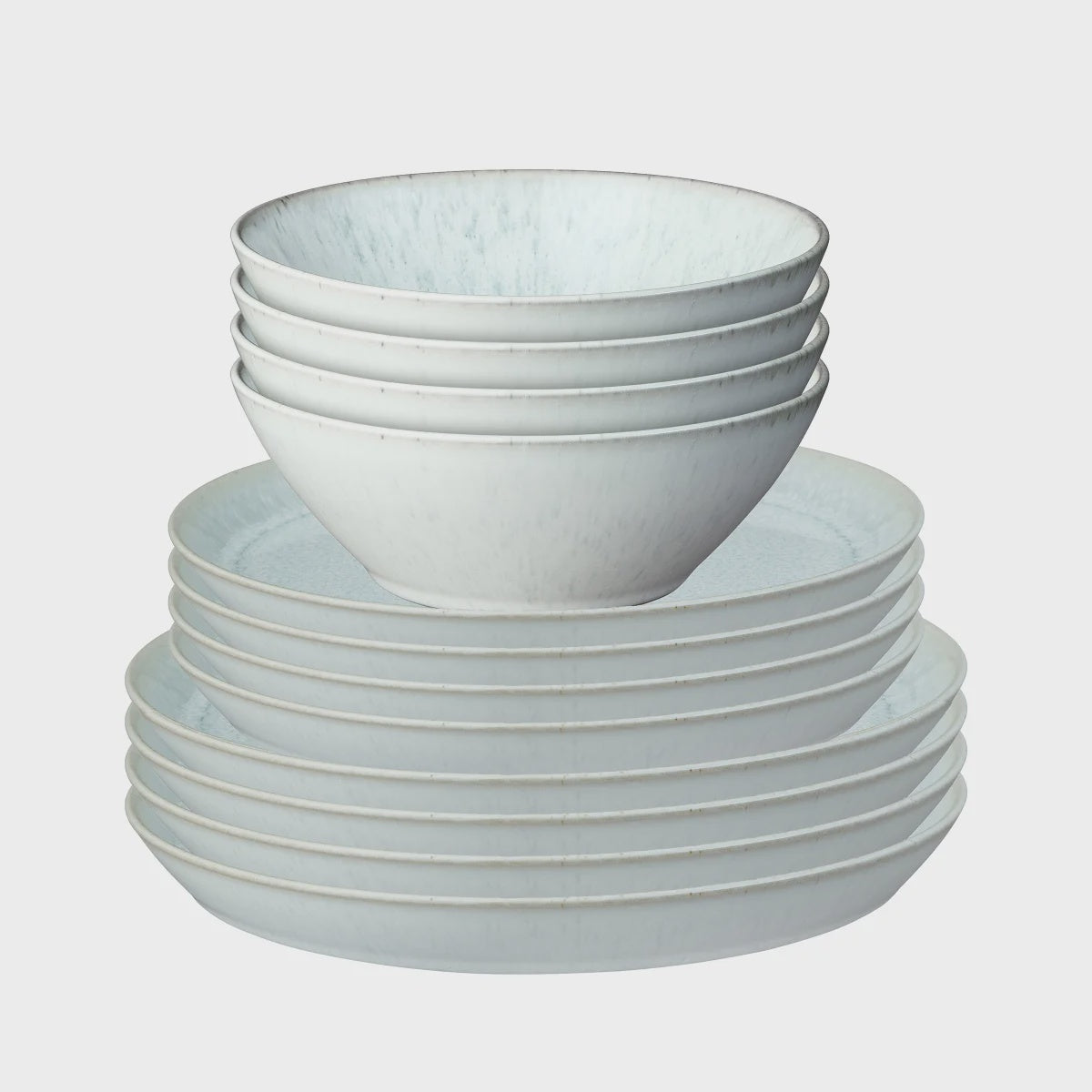 Denby Kiln Green Stoneware Dinnerware Set, 12-pieces