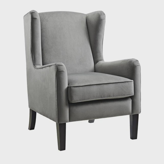 Dorel Grey Wingback Accent Chair