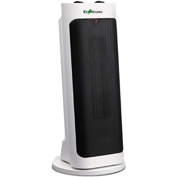 Ecohouzng Tower Ceramic Fan Heater with Remote Control - 17.8-in - White