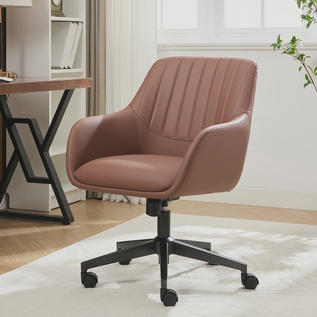 Elle Decor Hollis Office Chair, Tan