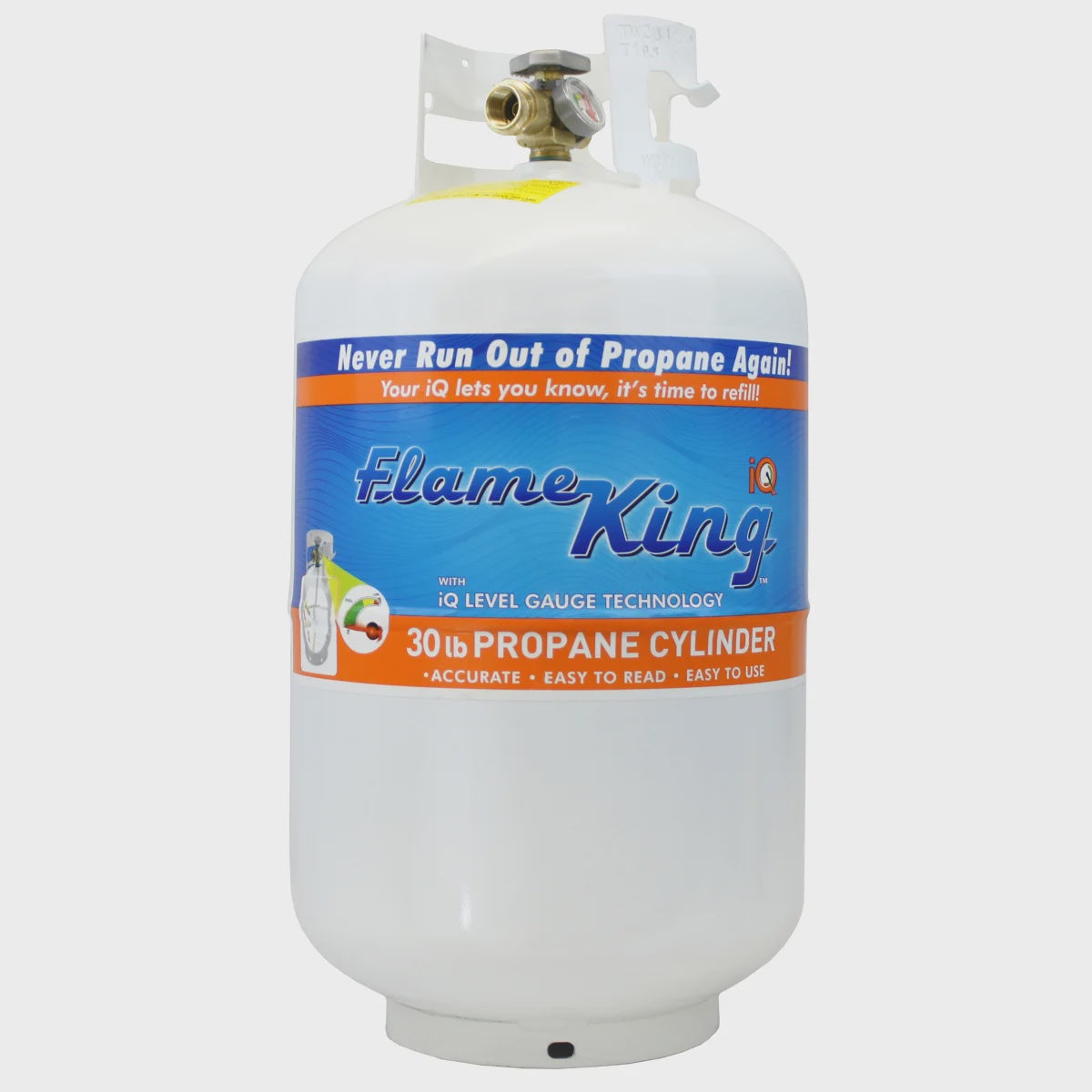 Flame King 30 lb Steel Propane Cylinder/Tank With Gauge (Empty)