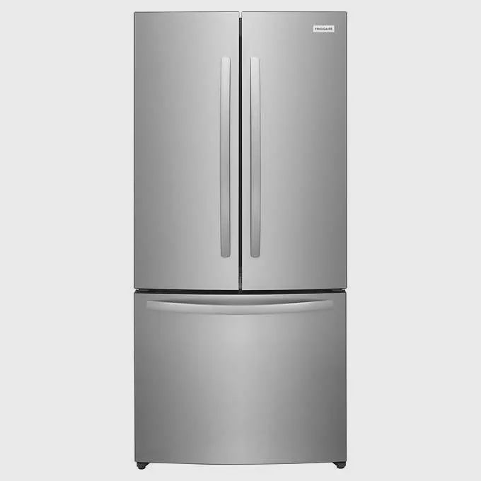 Frigidaire 31.5 in. 17.6 cu ft. Stainless Steel Counter-Depth French Door Refrigerator with Auto-Close Doors Model FRFG1723AV