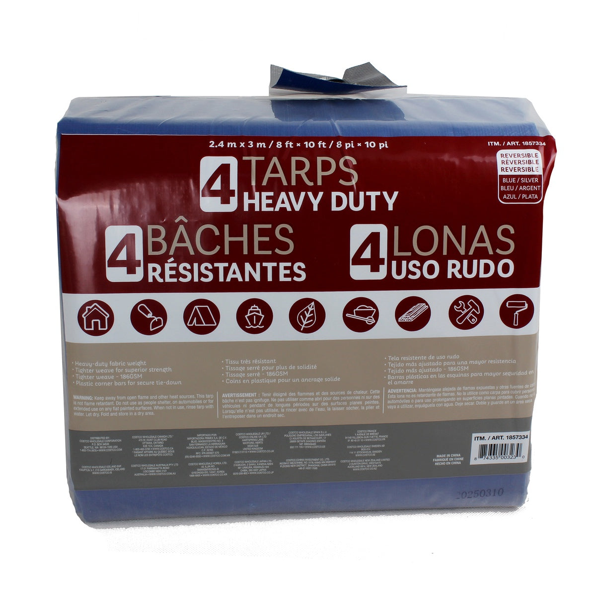Heavy Duty Tarps - 4 pack