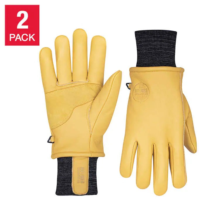 Holmes Workwear Insulated Leather Gloves 2 pack