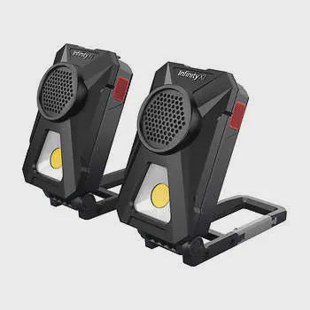 Infinity X1 Worklight with Speakers 700 Lumens 2 Pack