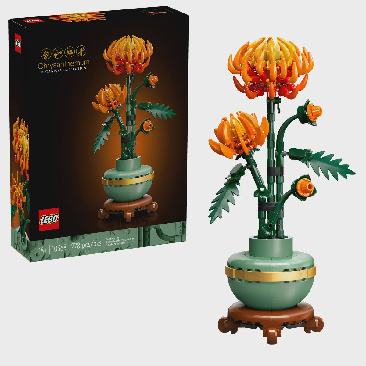 LEGO Icons Chrysanthemum Flower Décor Building Set for Home Décor 10368