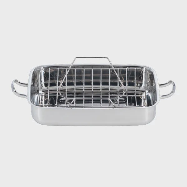 Lagostina Ambiente Stainless Steel Roasting Pan with Rack