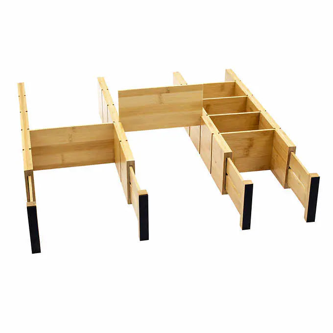 MaisonKleen Adjustable Bamboo Drawer Organizer