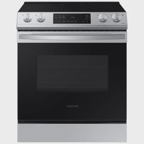 Samsung NE63T8111SS/AC Range, 30 inch Exterior Width, Electric, Self Clean, 5 Burners, 6.3 cu. ft. Capacity