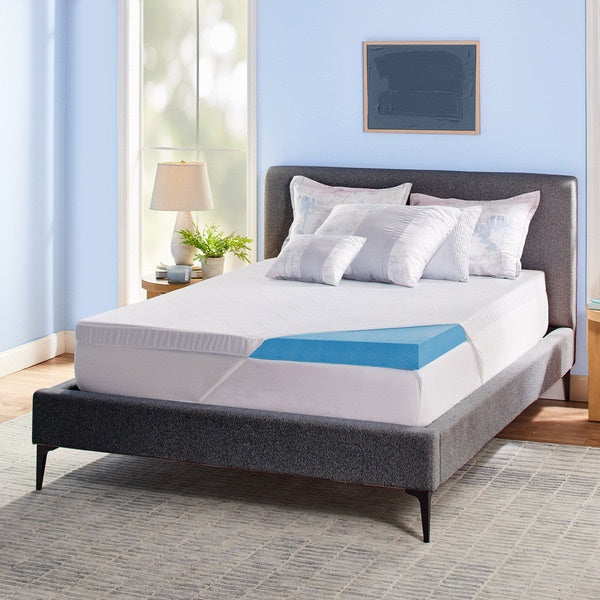 Novaform 3 In Soothing Cool Plus Gel Memory Foam Mattress Topper, Queen