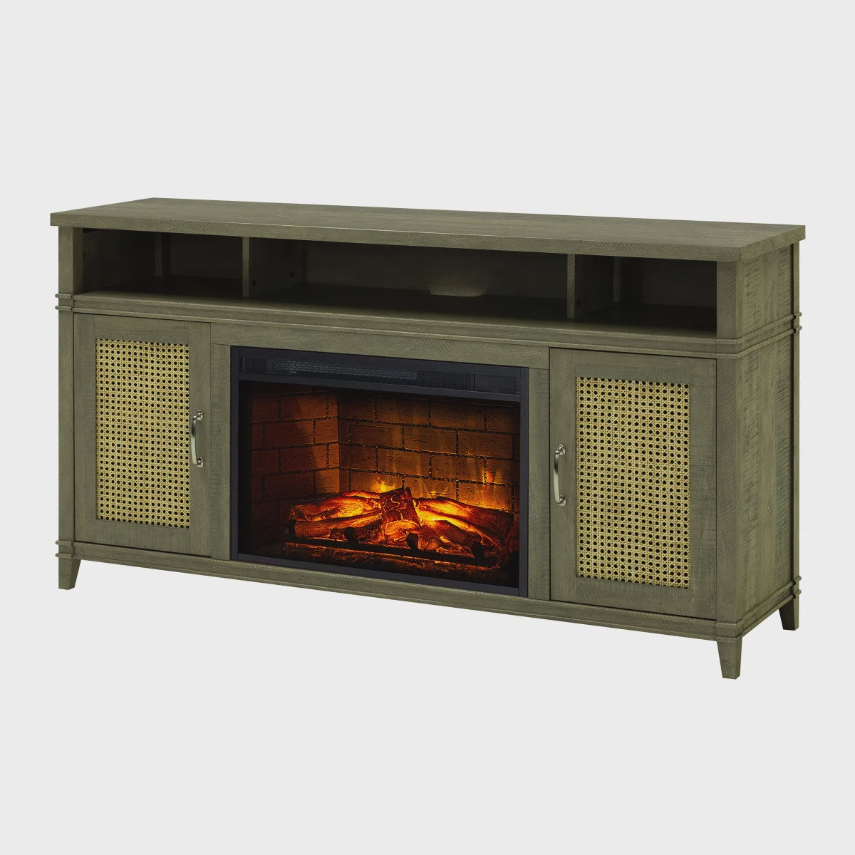 Pleasant Hearth Hillcrest 152.4 cm (60 in.) Media Infrared Electric Fireplace